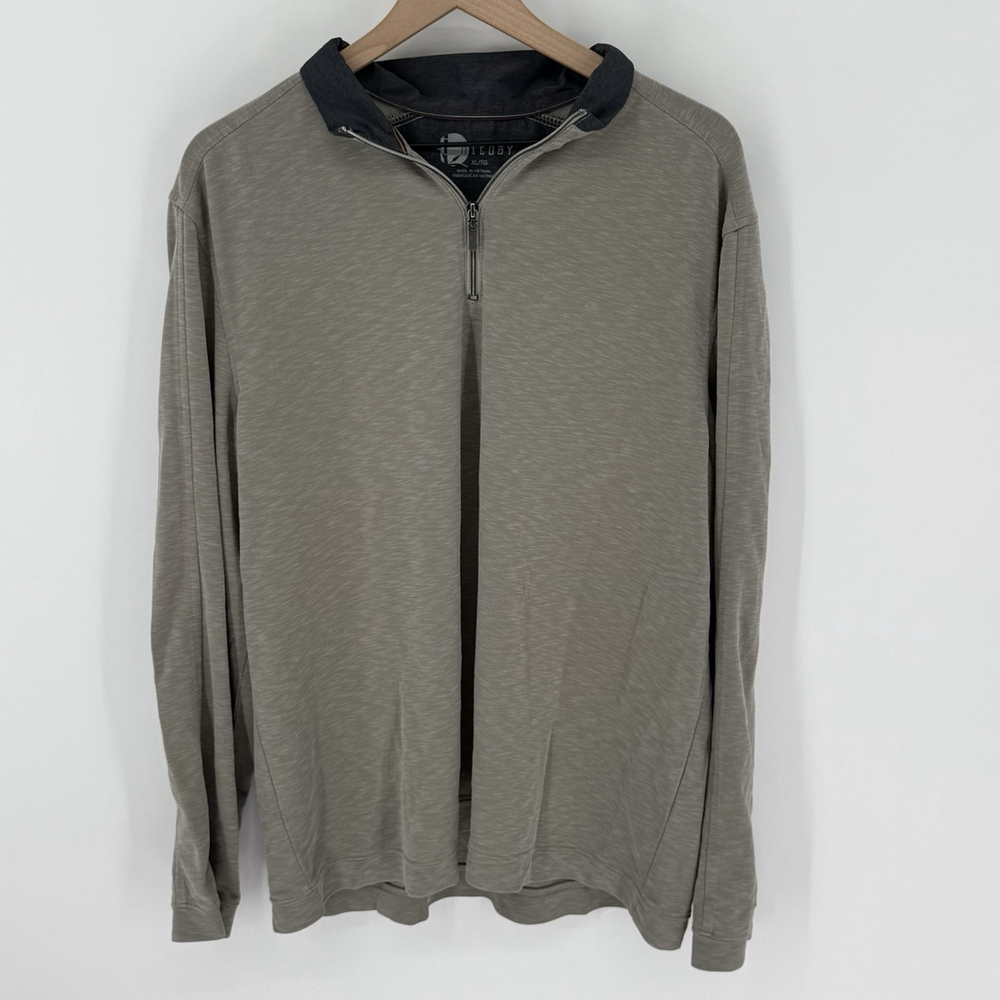 Nicoby 1/4 Zip Modal Short Long Sleeve Men’s Size XL Tan